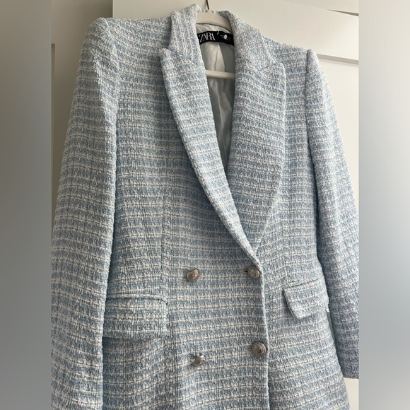 ZARA texture plaid blazer - Picture 2 of 4
